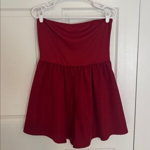 SHEIN Red Strapless Romper